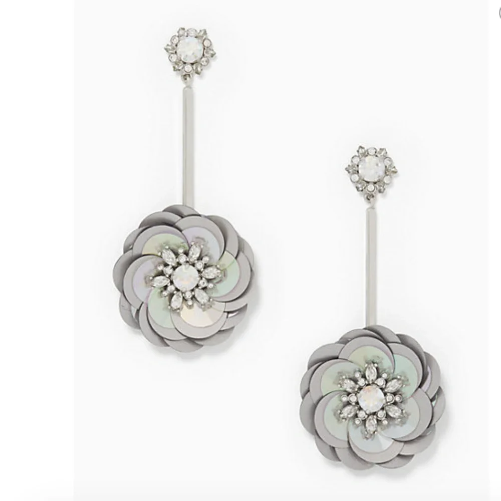 KATE SPADE Statement Sequin Drop Earrings
